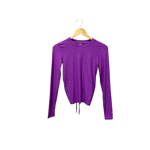 Beyond Yoga Long Sleeve Top XS Purple Space Dye Back Cutout Athleisure - Picture 4 of 9
